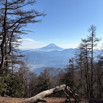 櫛形山山頂からは富士山ドンと！