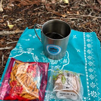 おやつを食べました
そして、悩んだ末に八重鐘山は行かないで引き返すことにしました
