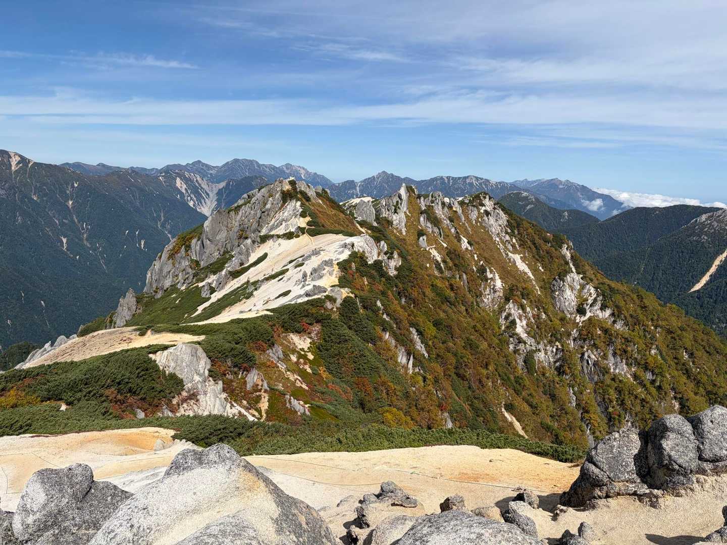 燕岳登山口-合戦沢の頭-燕岳-観音峠 縦走コースの写真