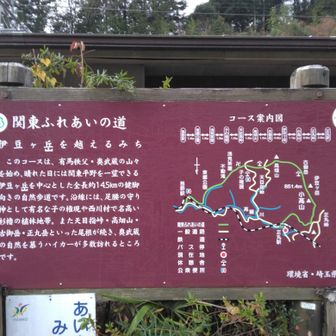 関東ふれあいの道をなぞるような予定、