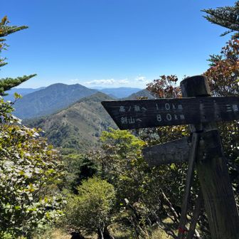 石立山、中東山への分岐