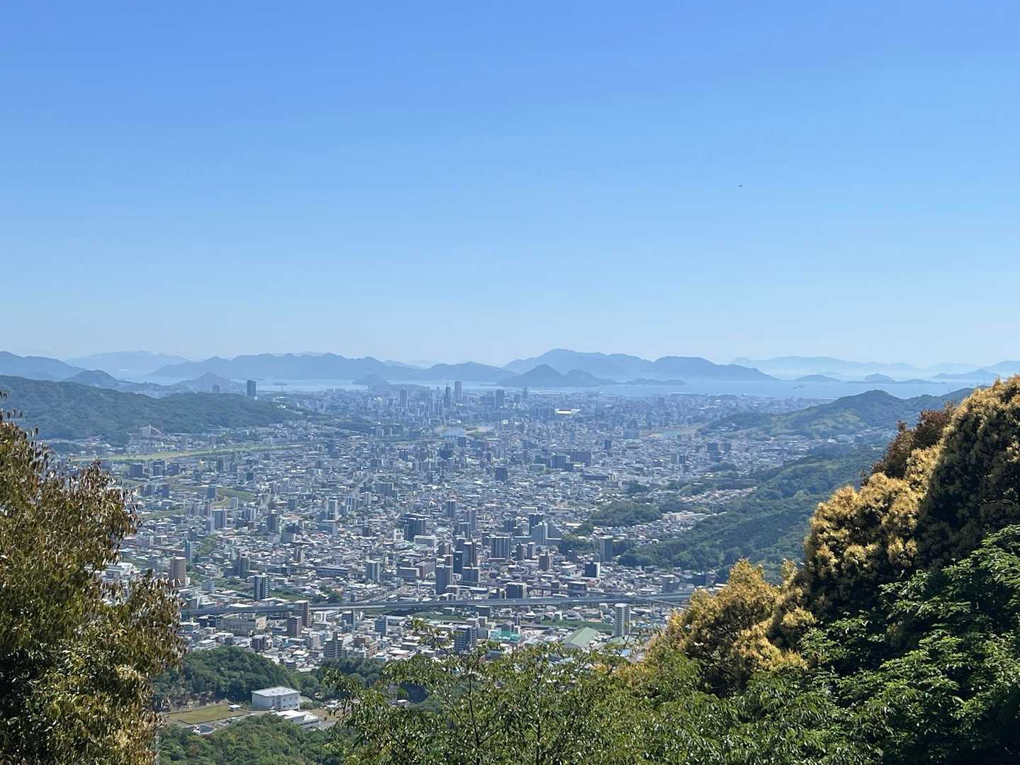 権現山山頂下から。
しかし、暑熱順化といっても30度超えの中を走るのに慣れるとは思えない😓。水をかぶりながら安全に走ろう。