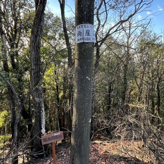 栃木百名山両崖山⛰️山頂の看板🪧できてました👍足利城址跡で御嶽神社でお参りして