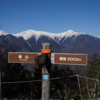 裸山の頂上から。