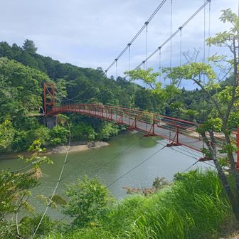 吊り橋まで帰ってきた〜