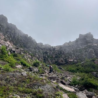 外輪山の壁