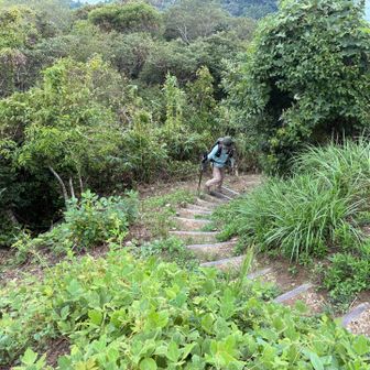 立花山への登り返し↗️あと少しです⛰️