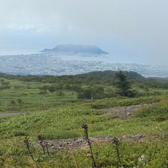 函館山見ながらのハイキングコース気に入りました、気持ち良い場所