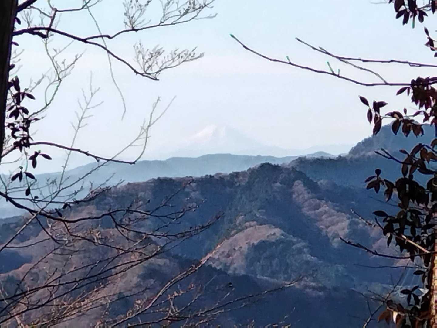 本山への登り途中に見えた富士山