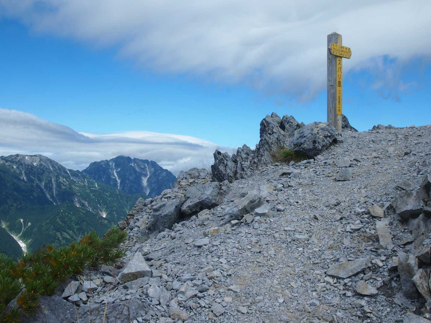 扇沢バス停-針ノ木峠-蓮華岳-針ノ木岳-スバリ岳-赤沢岳- 縦走コースの写真