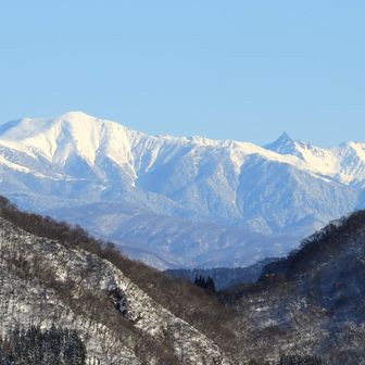 槍の左手前の山は笠ヶ岳？