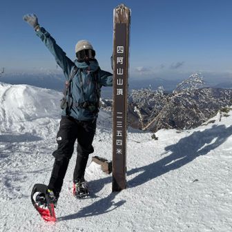 スノーシューでいい具合に撮ってもらった！！