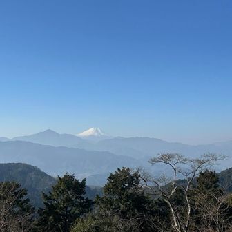気温も上がり春の陽気なので、霞がちですが、富士山見えました🗻