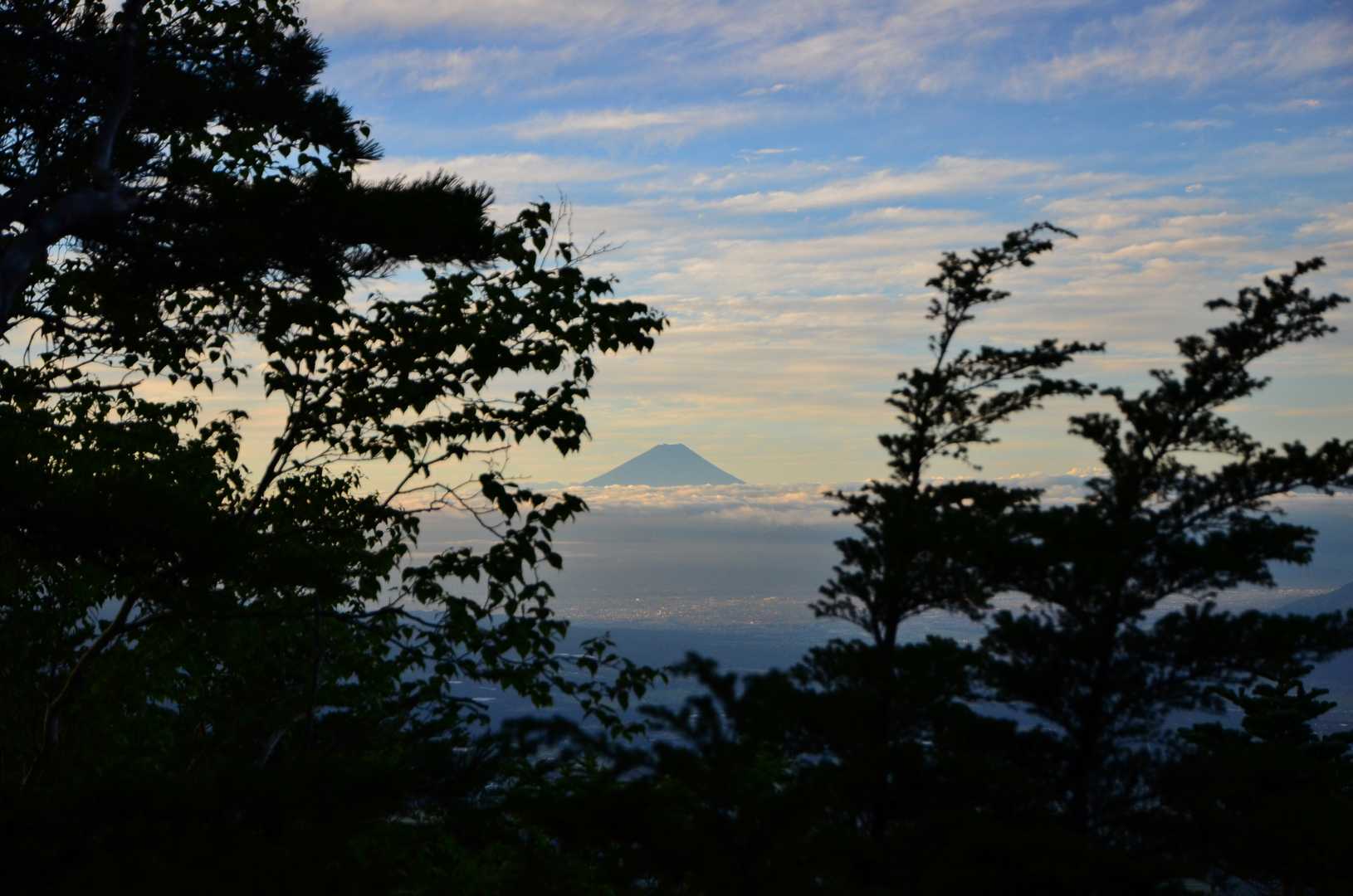 おおお、富士山がくっきりと