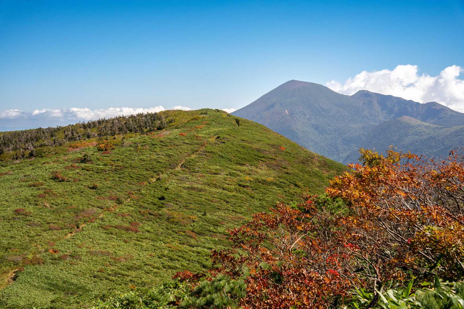 岩手山に向かって登っていくような感覚