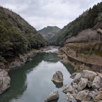 吊り橋からの保津峡