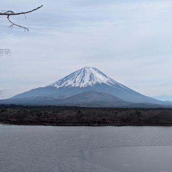 無事に精進湖に下山〜ん！