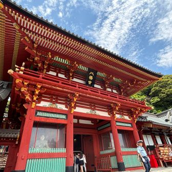裏口から鶴岡八幡宮にやって来ました