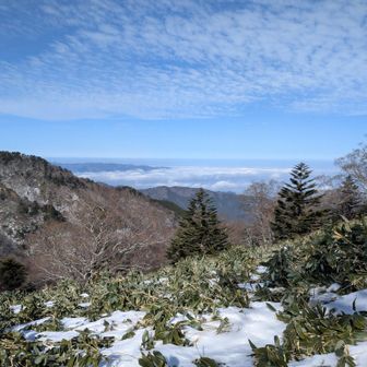 夜明峠では雲海を見ることができた。