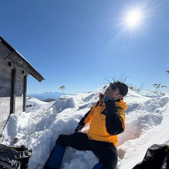 バックに御嶽山〜いいじゃん♪