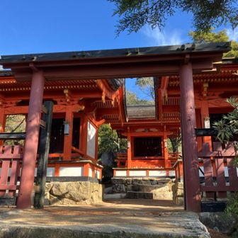 御山神社　だいぶ晴れてきた
