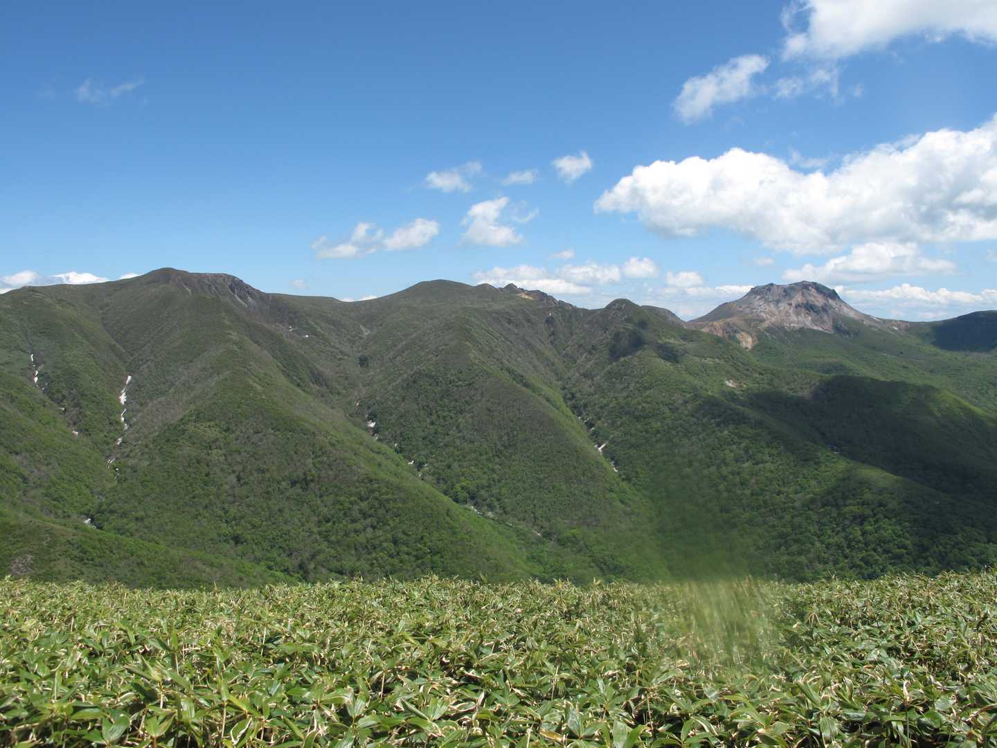 那須連山。茶臼なければ
只の緑の連山。
