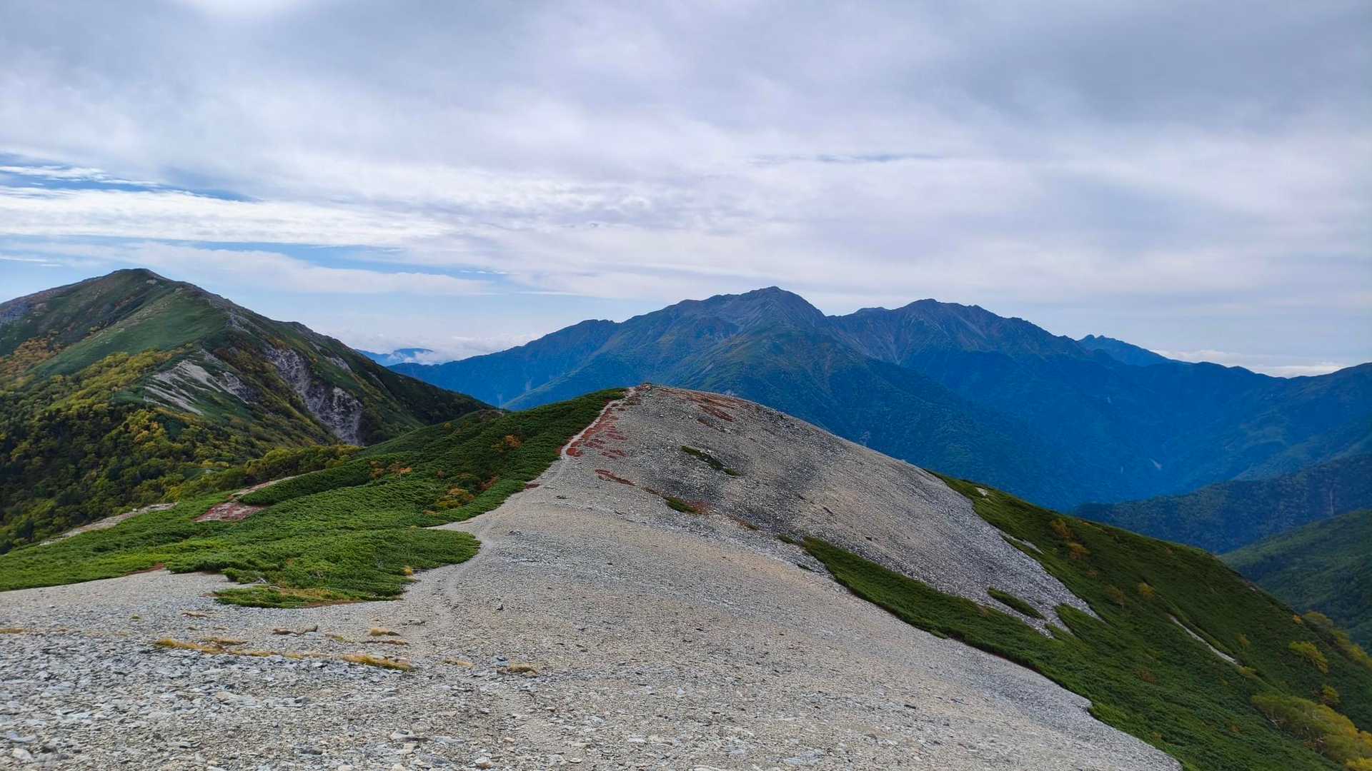 越路バス停-鳥倉登山口-三伏峠-三伏山-本谷山-塩見岳-塩 往復コースの写真