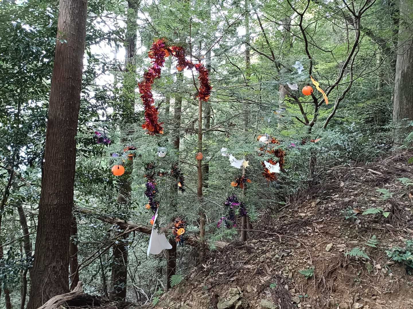 ハロウィンの飾り付け
