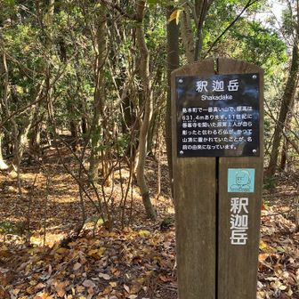 釈迦岳山頂プレート