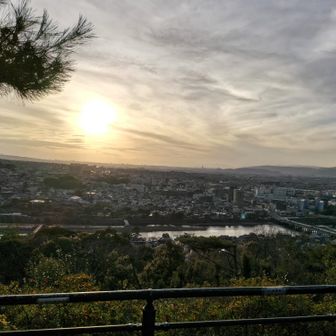 大吉山展望台より。
ぬるいコーヒーで最後の休憩☕