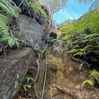 短足🥸には不利な垂直岩場を⤵️💦
がぁぁ…足👣が…たわん（着かない）😅