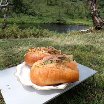 完成です。余った焼きそばを、