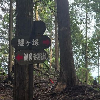 山頂直下の標識