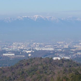 比良山系（蓬莱山）
頂上付近は雪化粧