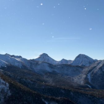 赤岳、阿弥陀岳がくっきり