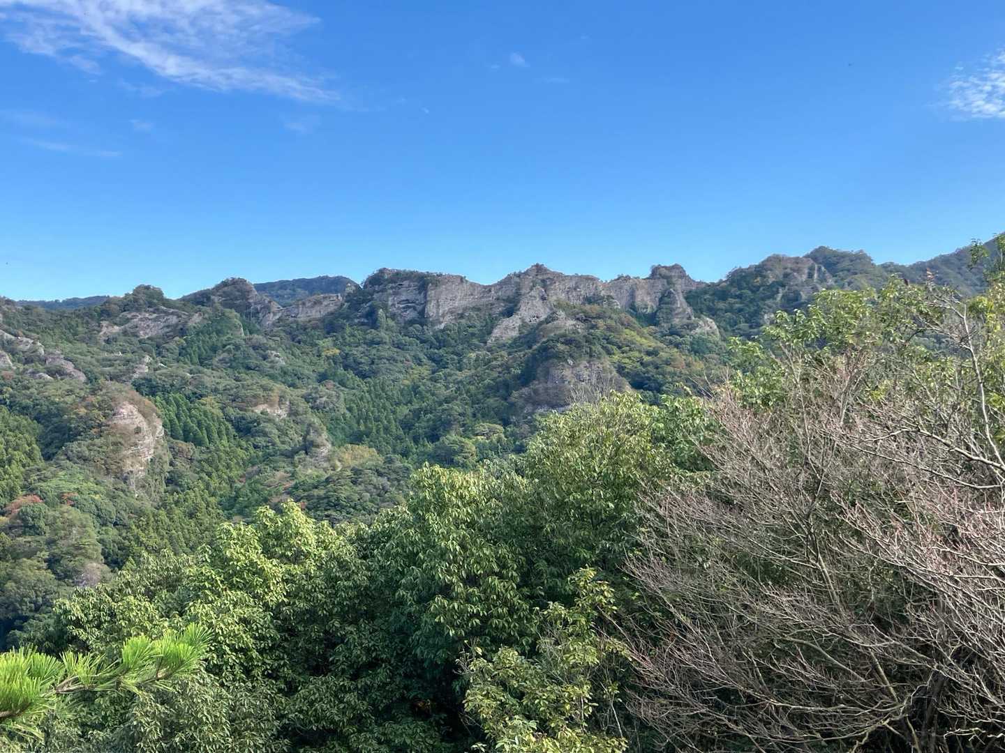 対岸の岩山