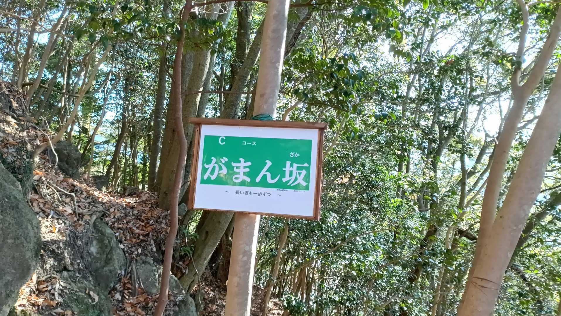 この辺り、確かに急登。
なるほどの「がまん坂」