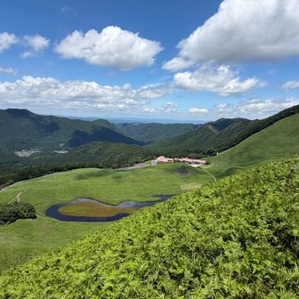 山頂からだとちょっと池は見づらいです