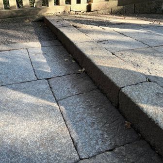 1段下がってます。
786段ある階段は、「なやむ」で縁起悪いから、この1段下げで785段にしているとか。
しかし、皆様素通りしていきます。。。