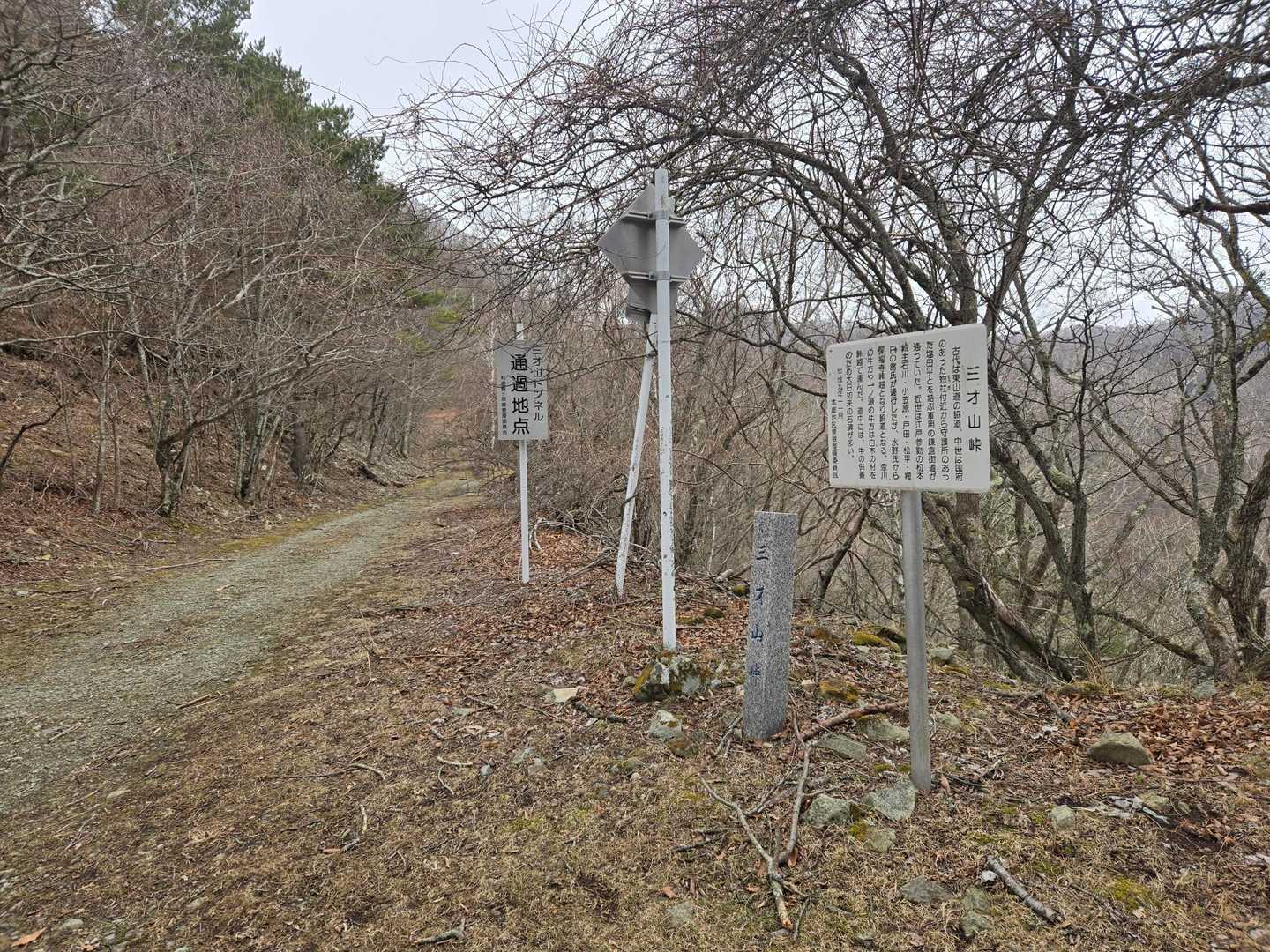 三才山峠に出ました