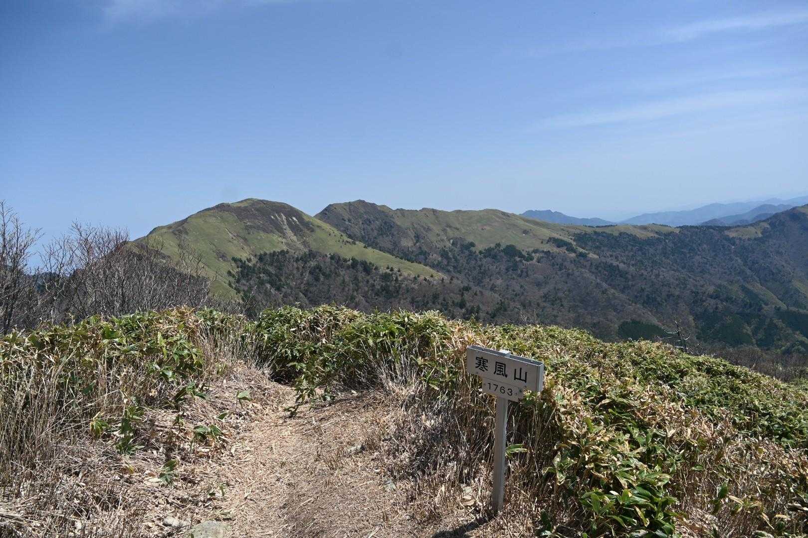 旧寒風山トンネル南口-桑瀬峠-寒風山-笹ヶ峰-笹ヶ峰南登山 縦走コースの写真