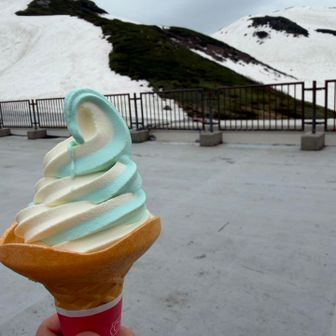 やっとGET！！
みくりが池ソフト🍦
水色はラムネ味🩵