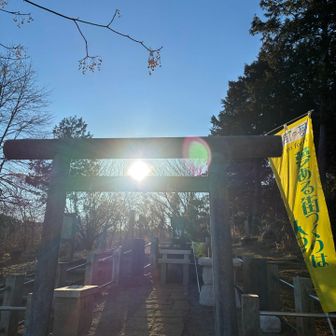 太陽がちょうど鳥居にかかり後光に⛩️