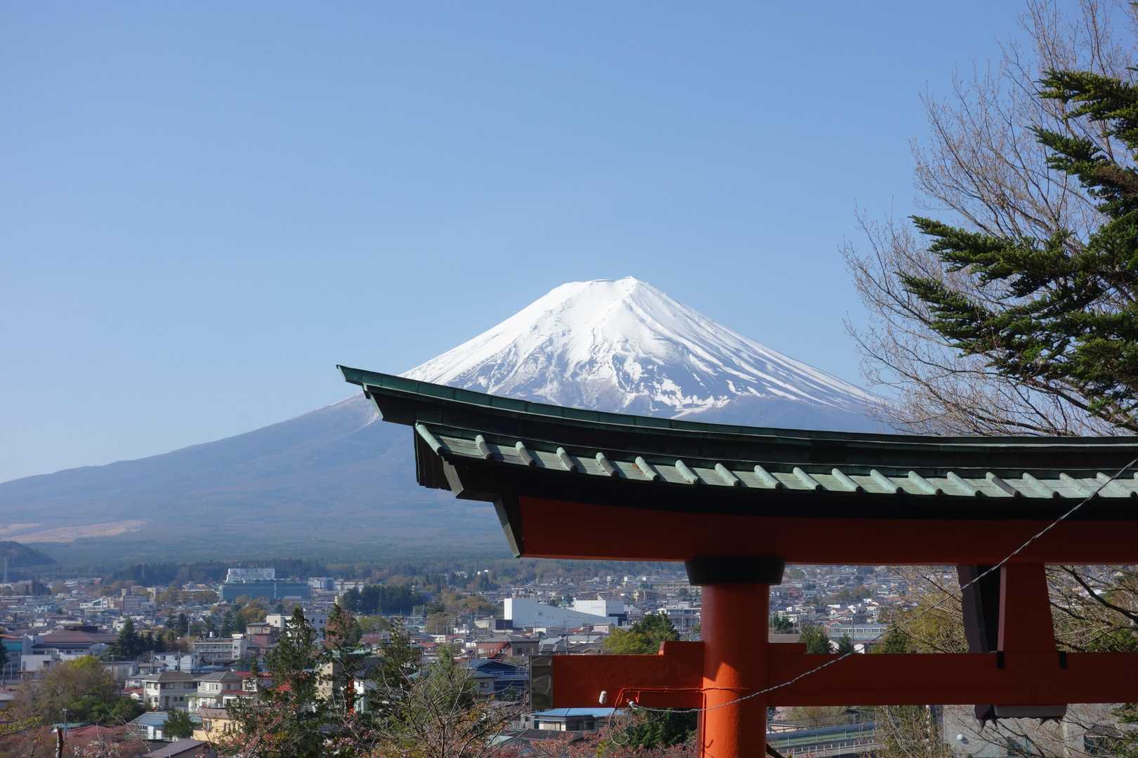 下吉田駅-新倉富⼠浅間神社-新倉山-霜山-天上山-富士見台 縦走コースの写真