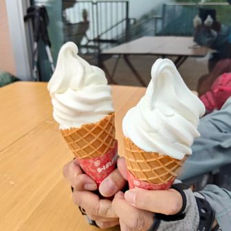 エヘヘ〜　宝剣山荘でソフトクリーム売り切れだったから、千畳敷ホテルで買っちゃった　ウマス！