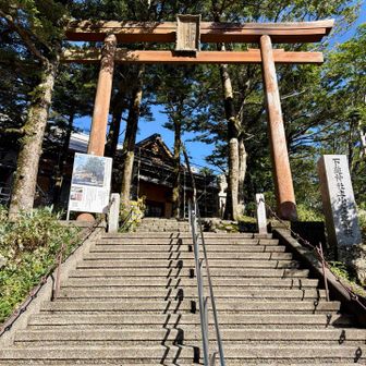 スタート地点より。社殿は工事中でした