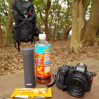 リュックを下ろして珈琲タイム。