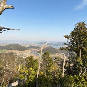 ちょっと行くと展望あり
干拓で内湖は消滅しているけど、見えている山は昔は島々だったのか？
大中湖がかろうじて残る