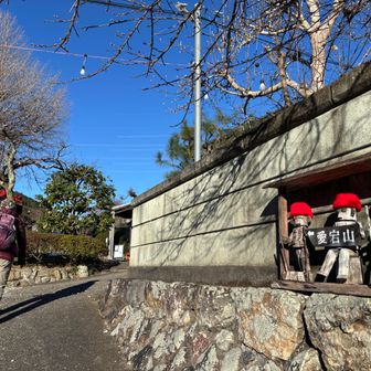 長念寺の境内を通って。。