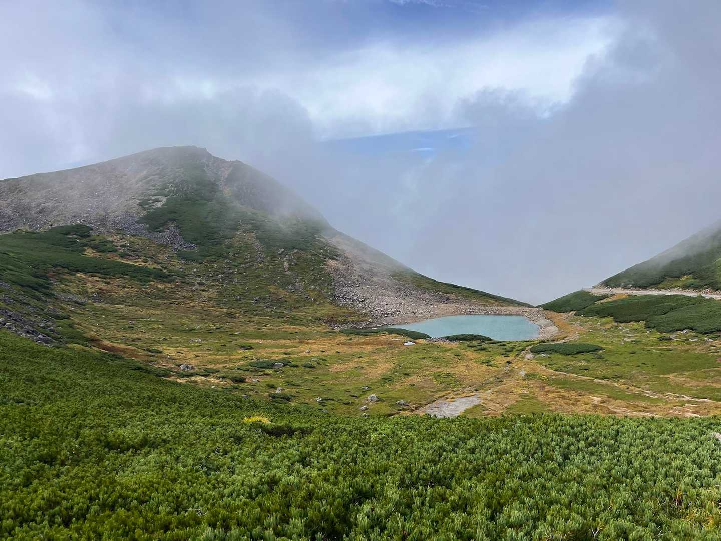 三本滝バス停-乗鞍岳-乗鞍山頂バス停 縦走コースの写真